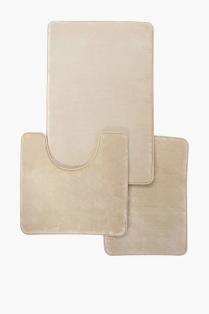 3 PIECE MEMORY FOAM BATH MAT SET Cushioned, Durable & Everyday Style