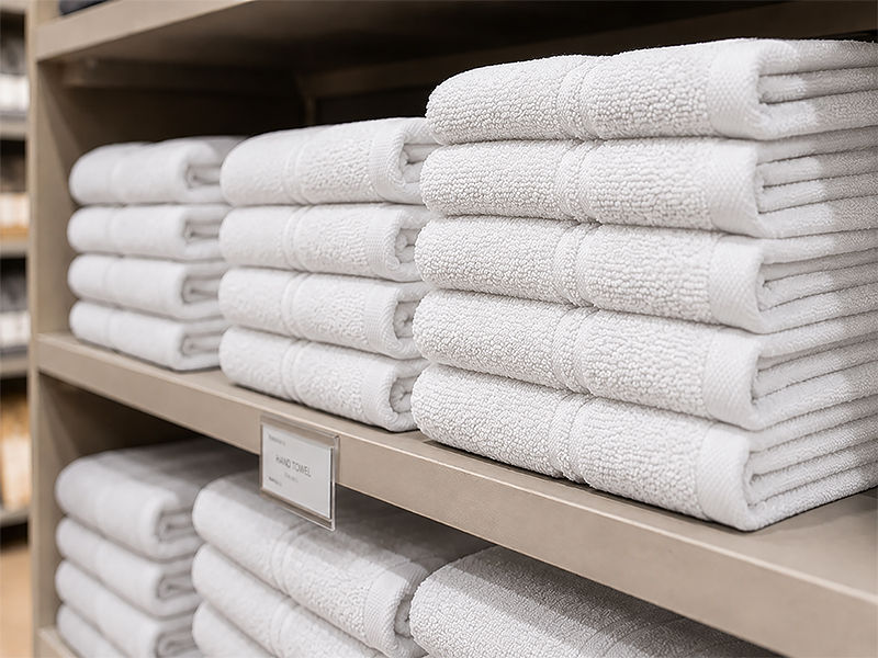 Hotel Collection 600GSM Face Cloths - 300 Pc Pack - Optical White