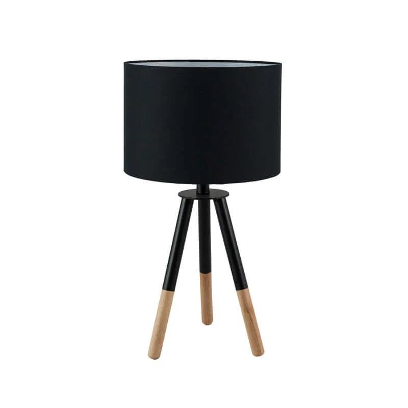 Vividitto - Dante Wooden Tripod - Black Fabric Shade