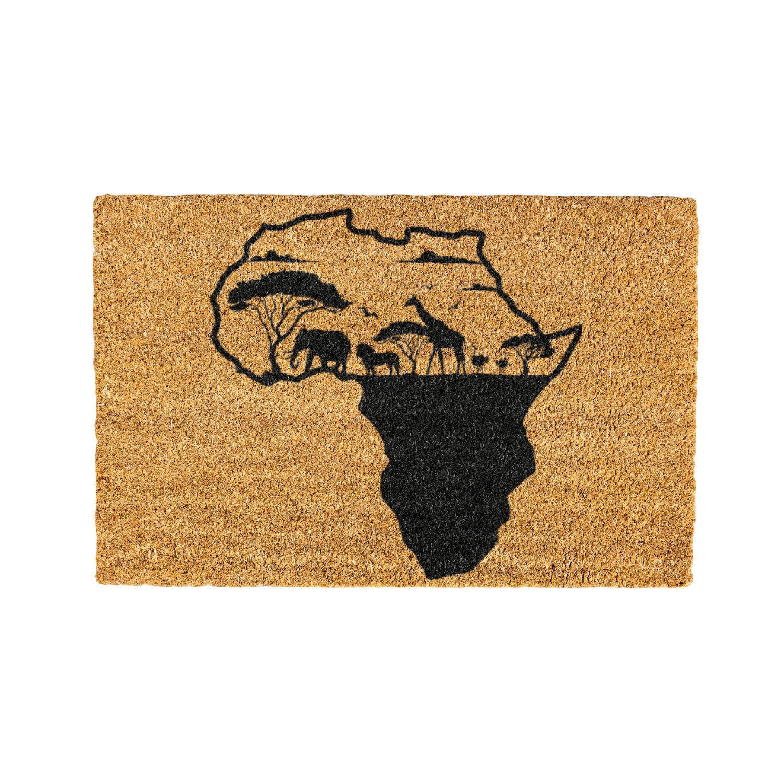 African Animals Coir Doormat Design 700 x 400 mm