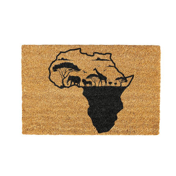African Animals Coir Doormat Design 700 x 400 mm