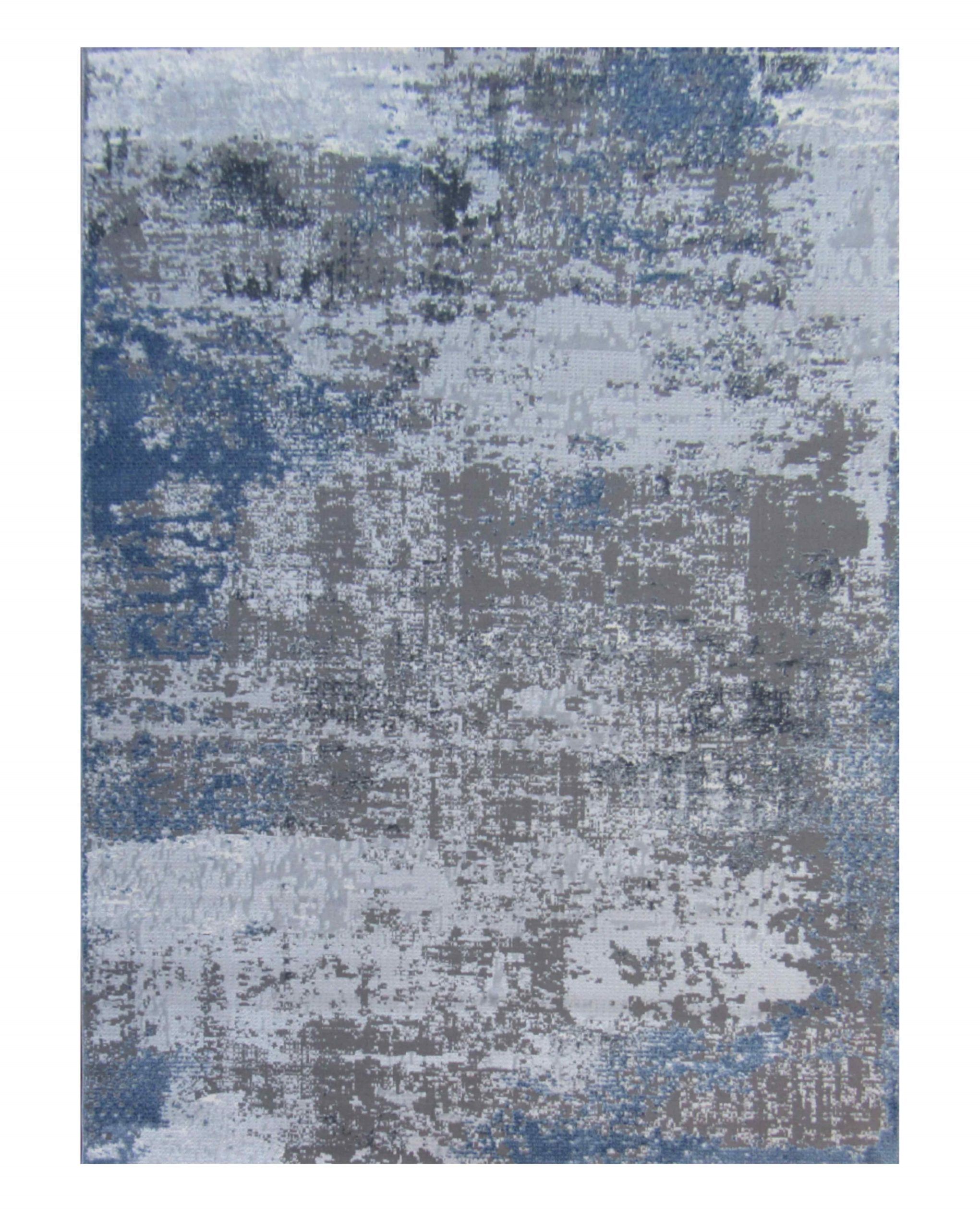 BK Carpets & Rugs - Modern Abstract Indoor Rug – Grey & Blue - 2m x 2,9m