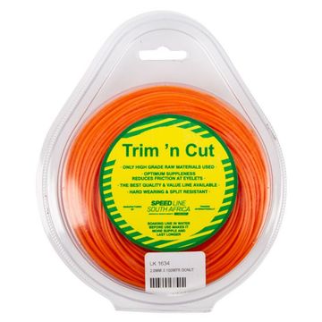 Trim n Cut Trimmer Line Donut - Orange 2mm x 100m (Bulk Pack of 3)