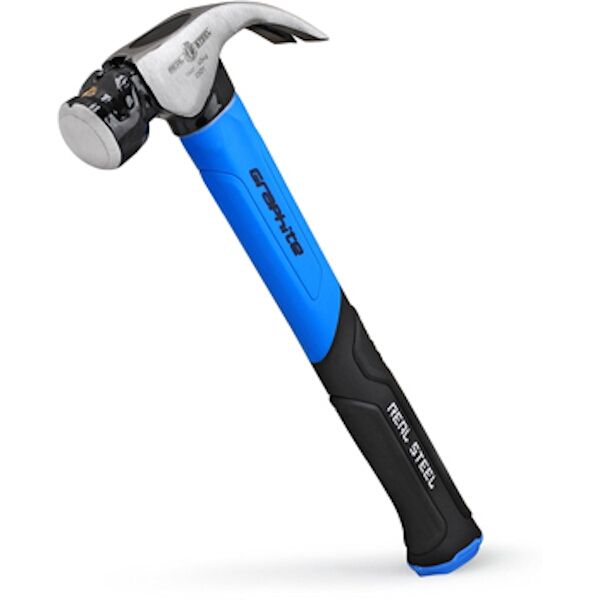 HAMMER CLAW CURVED 450G 16OZ GRAPH. HANDLE