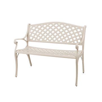 Lattice Aluminium Garden Bench / Patio Bench / Outdoor   - SAND