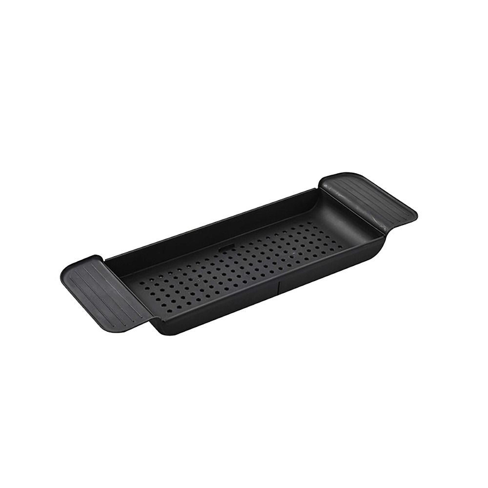 Expandable Bathtub Caddy Bathtub Storage Rack Bathtub Organizer Tray-Black