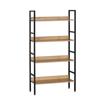 La Rochelle 4 Tier Metal & Wood Display Bookcase Shelving