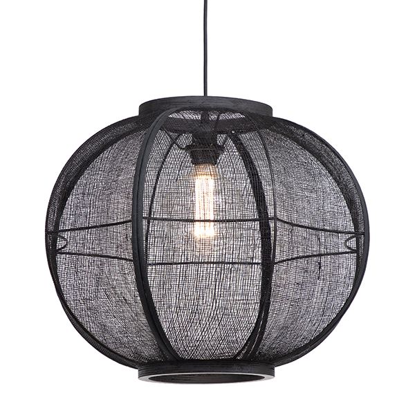 Pendant Chrys Black Medium Round