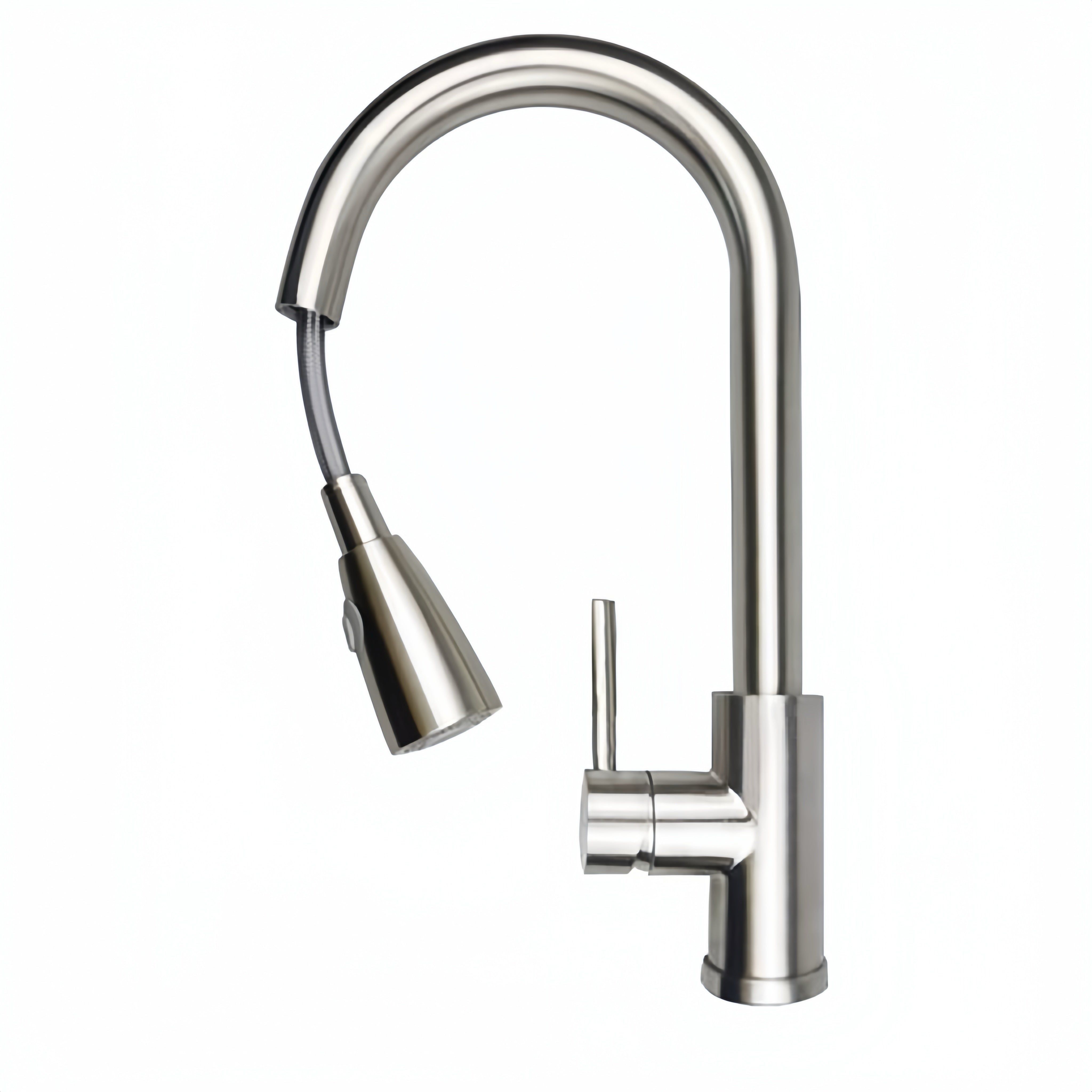 Pull Out Retractable Kitchen Faucet (Silver)