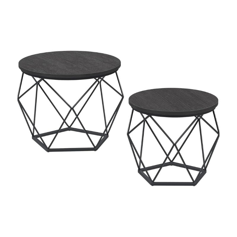 Bragg Wellington Nesting Side Tables, Black