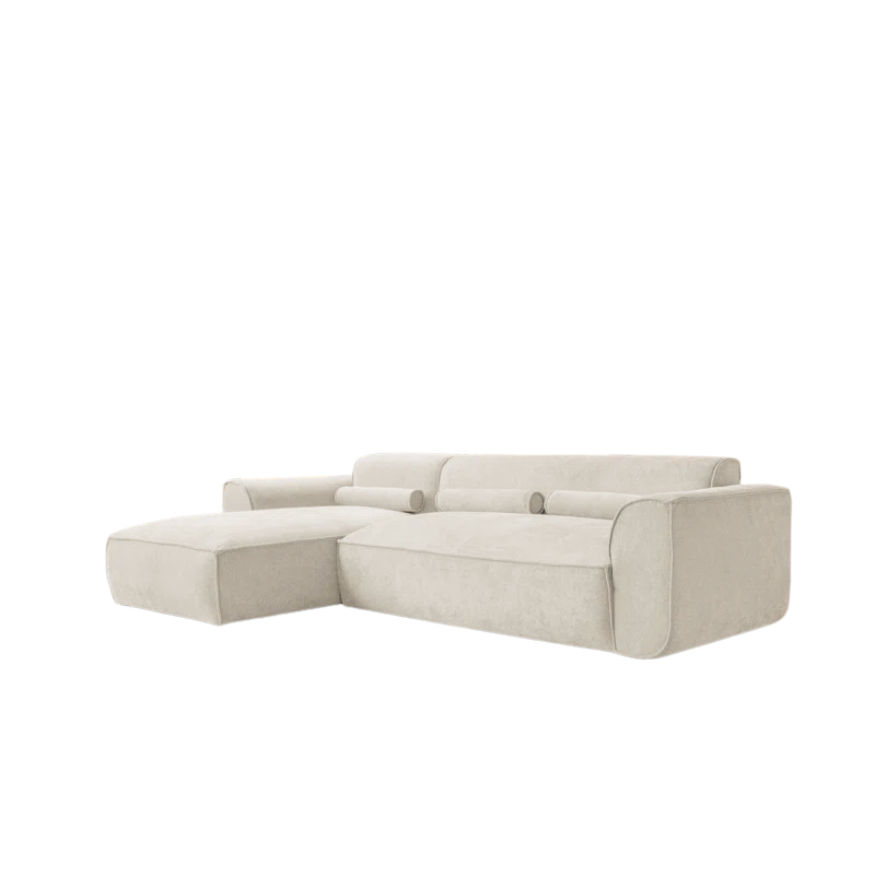 Comfy Home Furnitures- Ellie 3 seater corner couch- Cream
