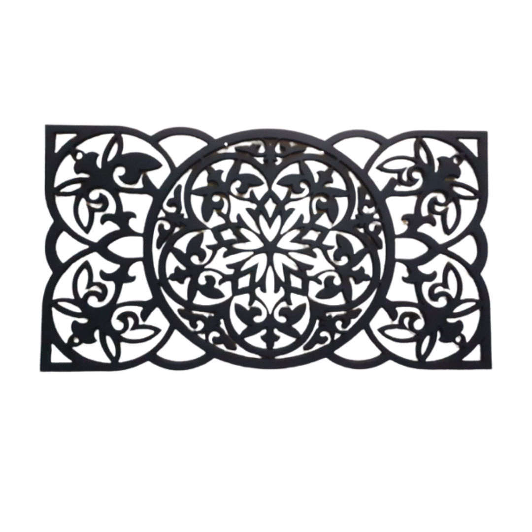 StyleX Renaissance Design PVC Headboard - Black - Queen
