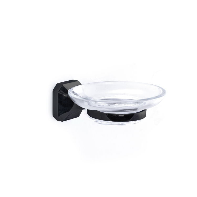 Kirk Aqua Coral Zinc Soap Dish - Black