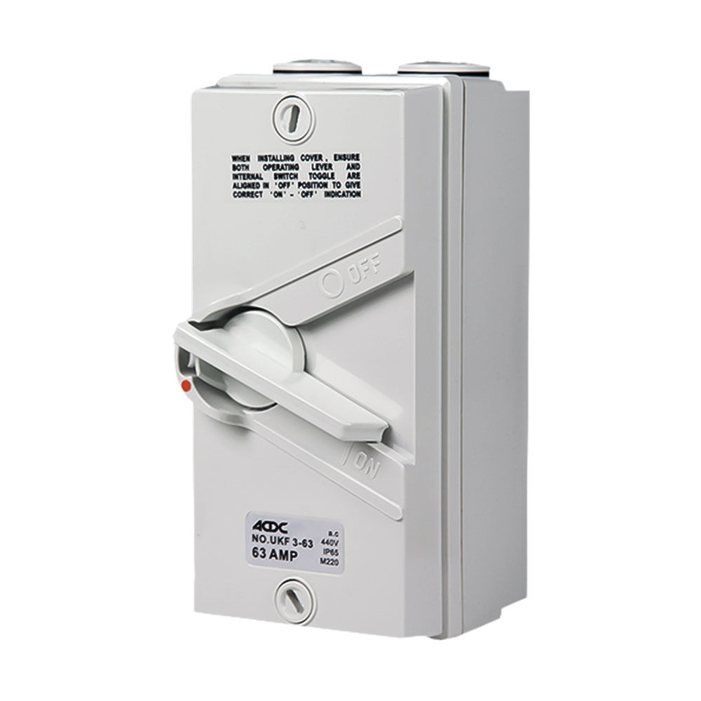 63A 3P ENCLOSED ISOLATOR IP56