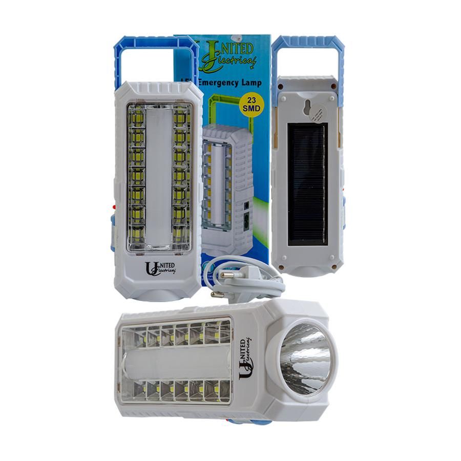 United Emergency Light 23Smd Led Solar Interface- 2 Pack