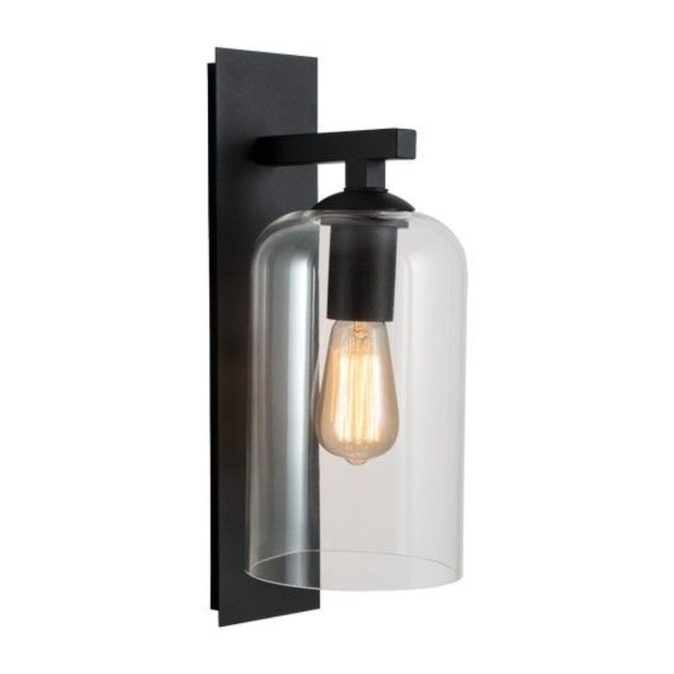 Down Facing Metal Lantern with Clear Glass