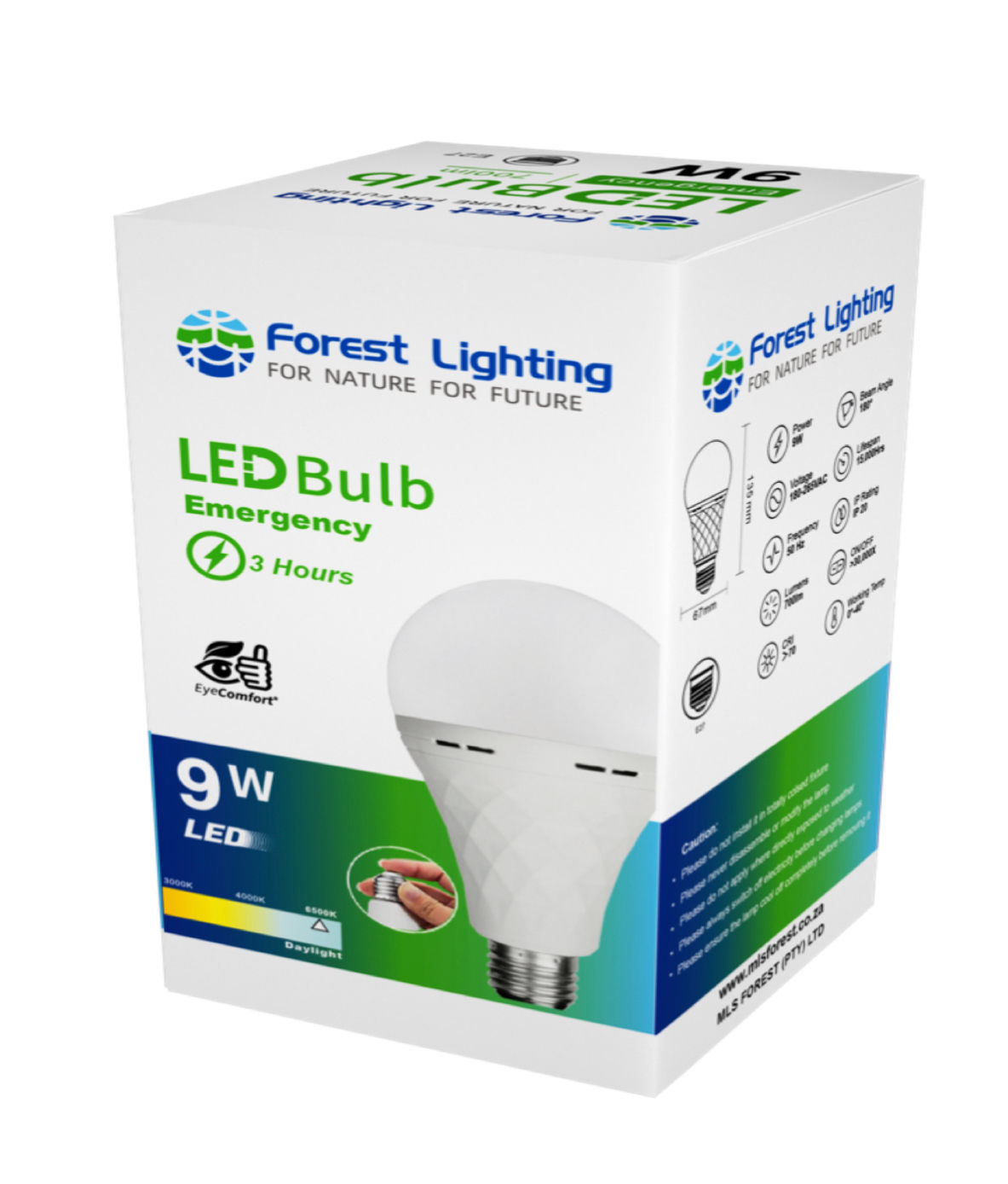Forest Lighting LED Emergency Bulb-9W E27-3Hrs’ Emergency Daylight-Load-shedding Essential