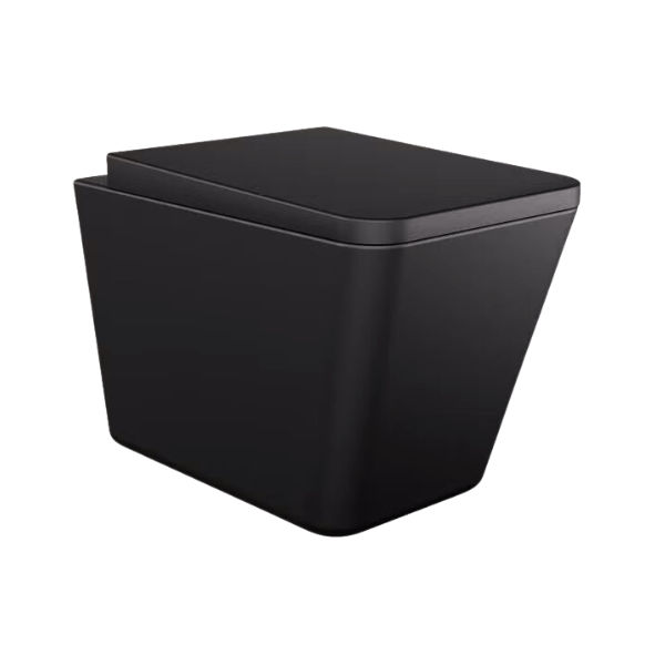 WALL HUNG TOILET - MATT BLACK - LUXUS (SQUARE)