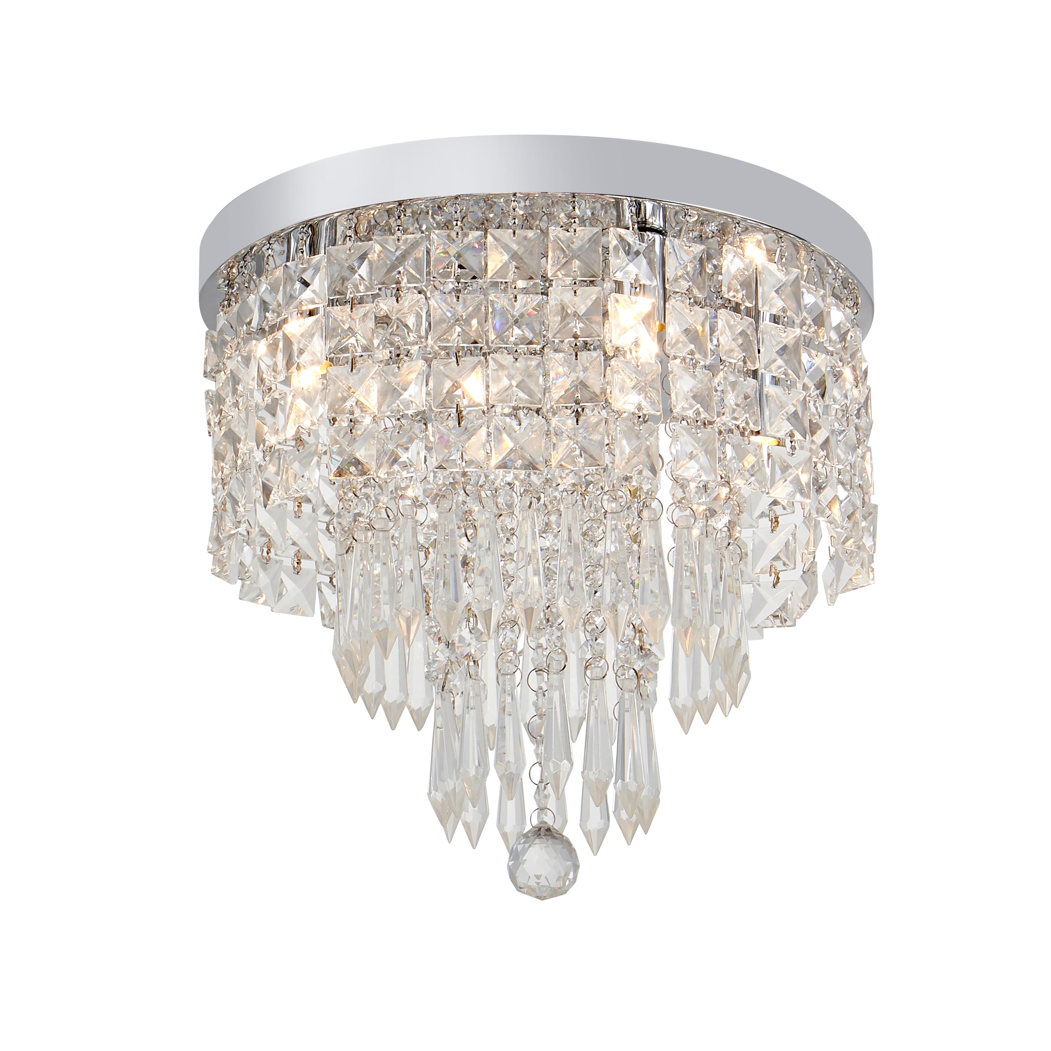 Eurolux Radiant Ceiling Light Crystal Chrome G9 4x40w