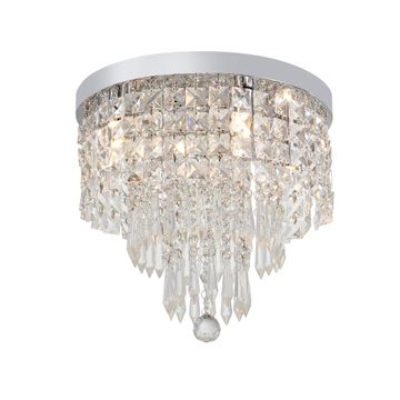 Eurolux Radiant Ceiling Light Crystal Chrome G9 4x40w