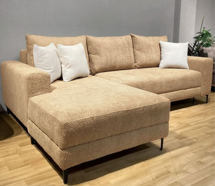 Aurora Corner Sofa Beige Right Sided