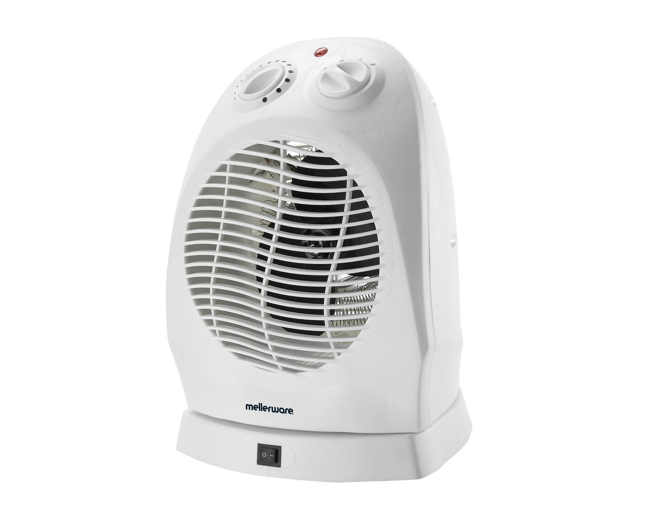 Floor Fan Oscilating Heater MELLERWARE Plastic White