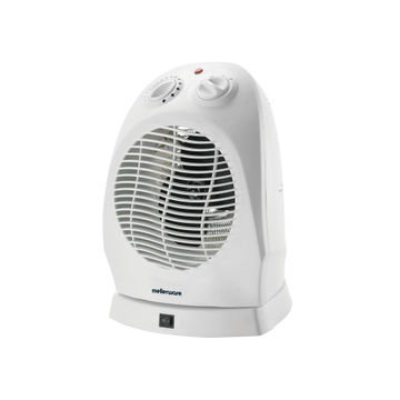 Floor Fan Oscilating Heater MELLERWARE Plastic White
