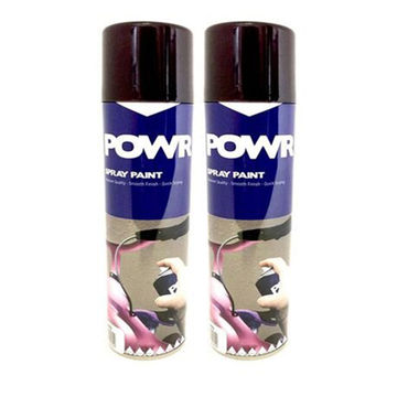 POWR Spray Paint Dark Brown 300ml ( 2 Pack )