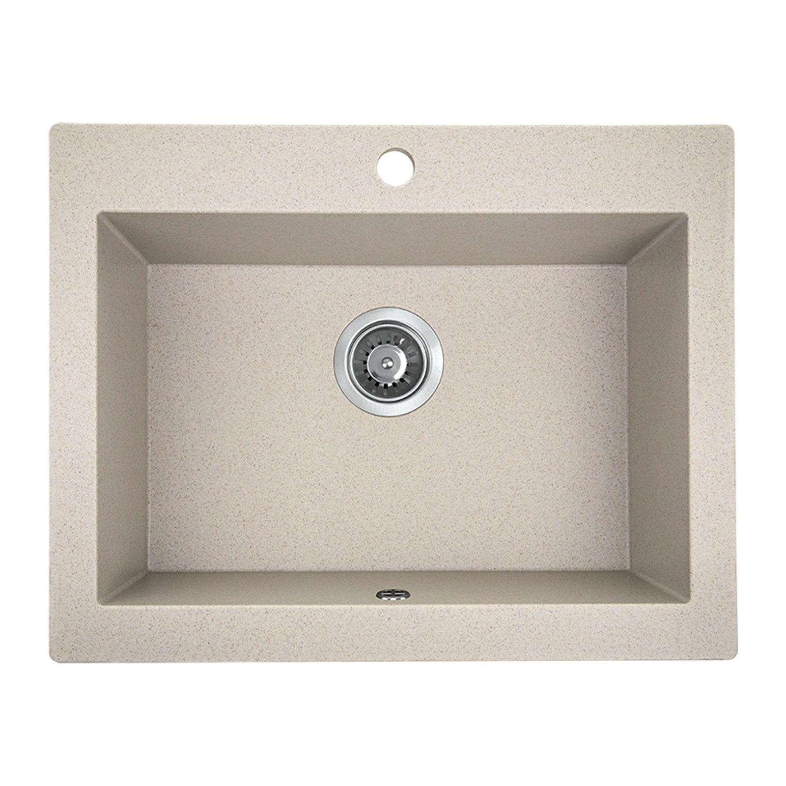 Laveo Komodo 580 Granite Composite Kitchen Sink 1 Bowl with Apron Front - Beige (Beach Sand)
