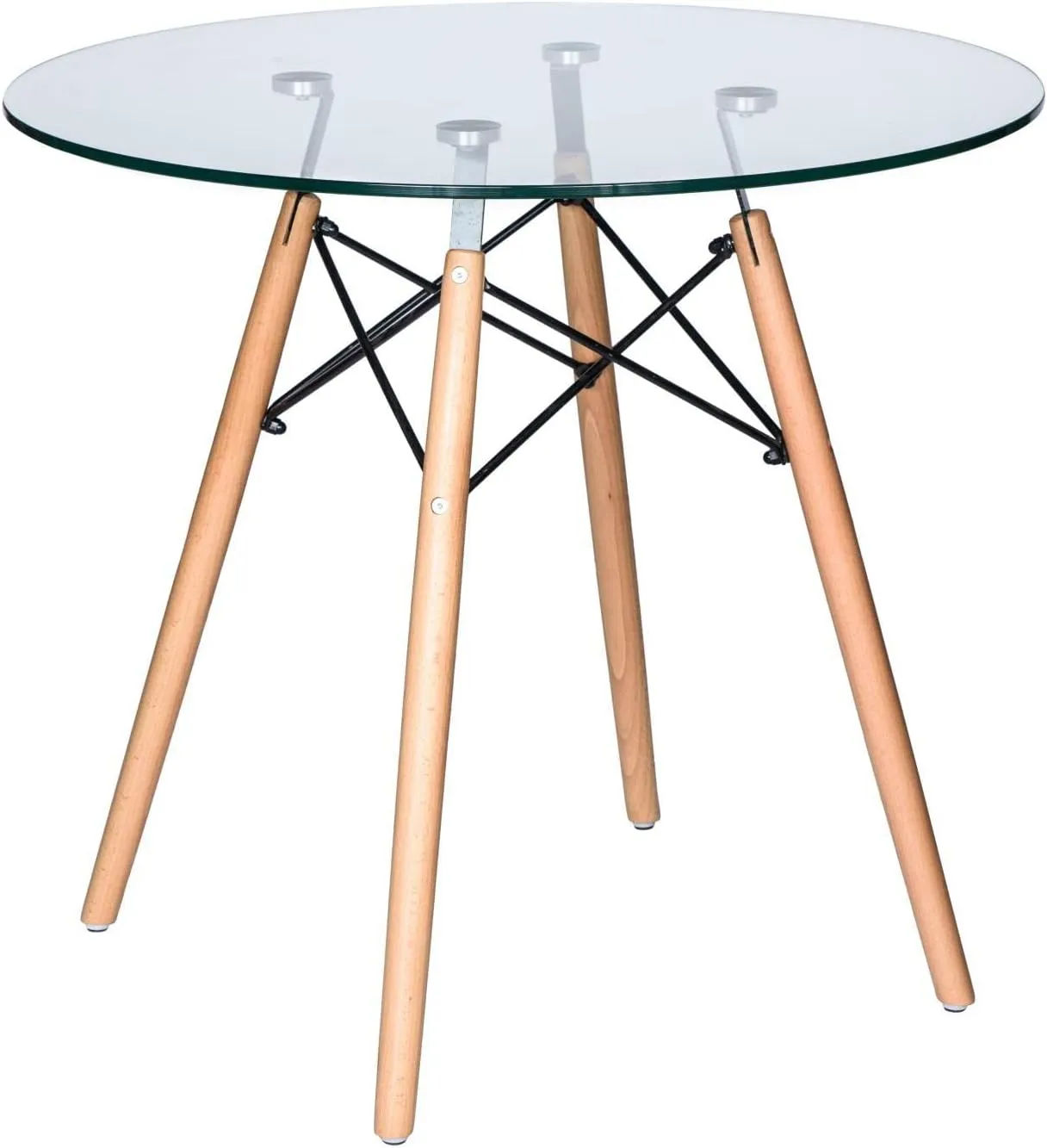 4 Seater Glass Dining Table Small