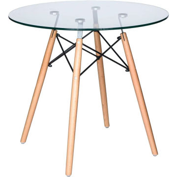 4 Seater Glass Dining Table Small