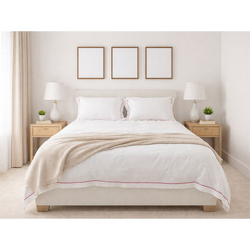 Premium Collection - Satin Stitch Duvet Cover Set - Fuchsia Purple - King - (6 Sets)