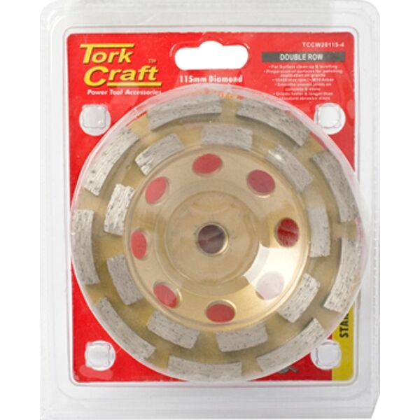 Dia. Cup Wheel 115Mm X M14 Dbl Row Laser Welded