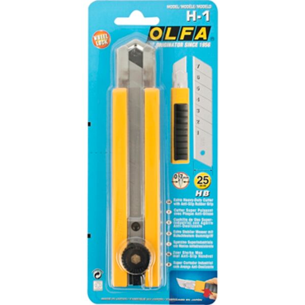 OLFA CUTTER MODEL H-1 EXTRA HEAVY DUTY SNAP OFF KNIFE CUTTER 25MM