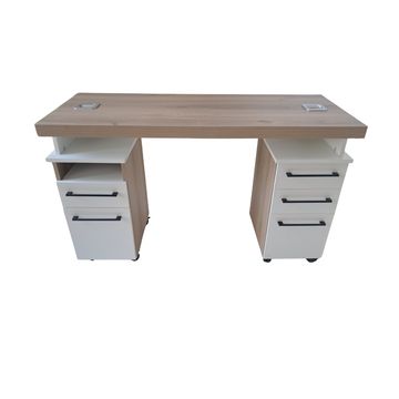 Manicure Table Nail Desk - Sahara & White