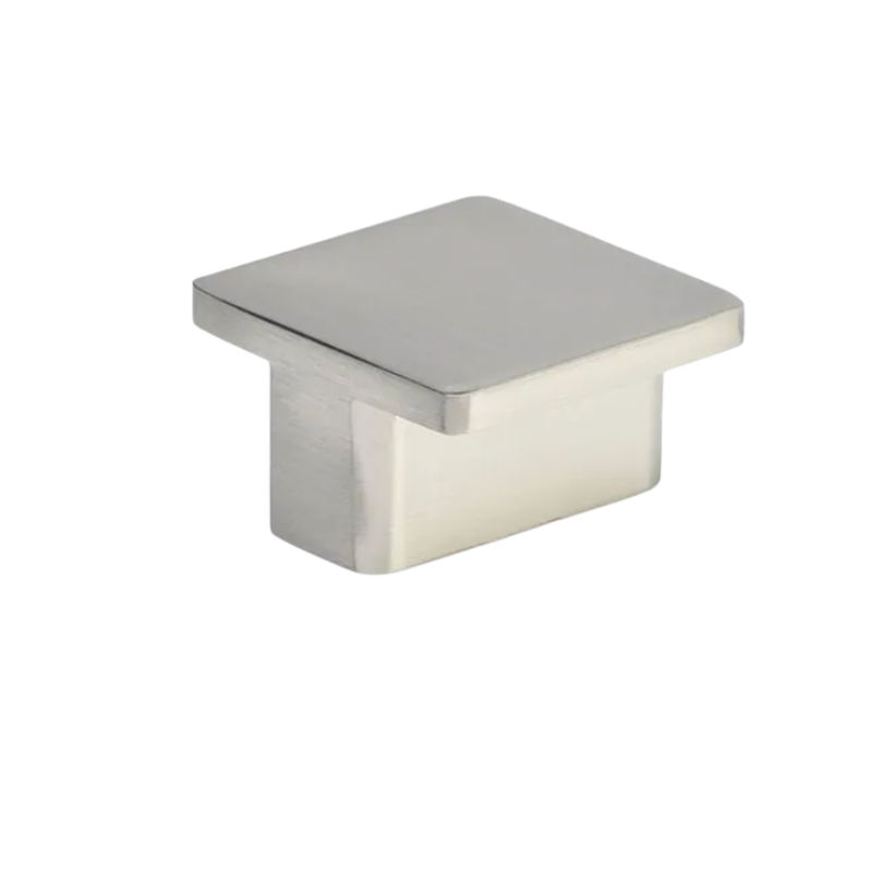 Square Knob, Brushed Satin Nickel, 38mm