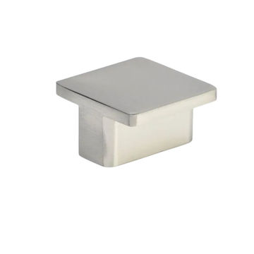 Square Knob, Brushed Satin Nickel, 38mm