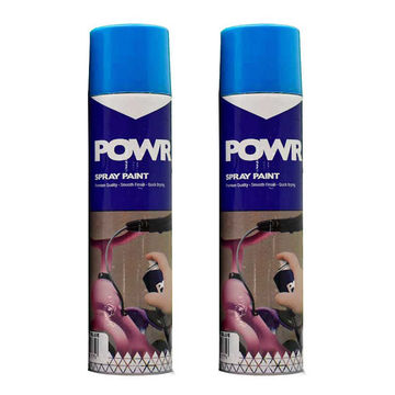 POWR Spray Paint Metal Light Blue 300ml ( 2 Pack )