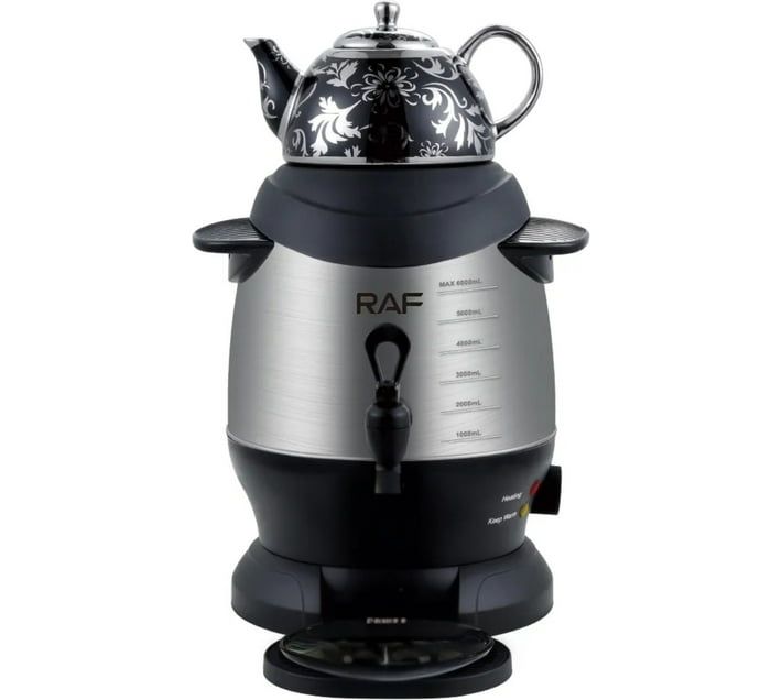Turkish tea kettle with ceramic tea pot