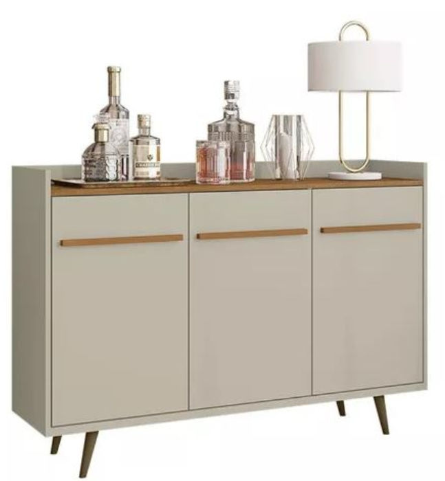 Quartz Buffet Sideboard-Natural/Off White