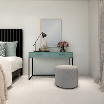 Dresser / Desk Lilo Satin Turquoise - Black Frame