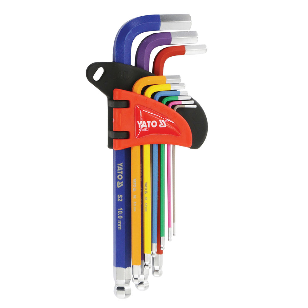 HEX KEY LONG 9PCE BALL END 1.5MM-10MM