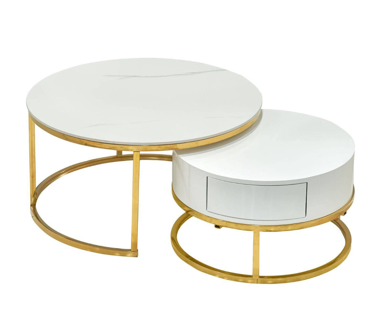 EFURN- Mimi marble top nesting coffee table