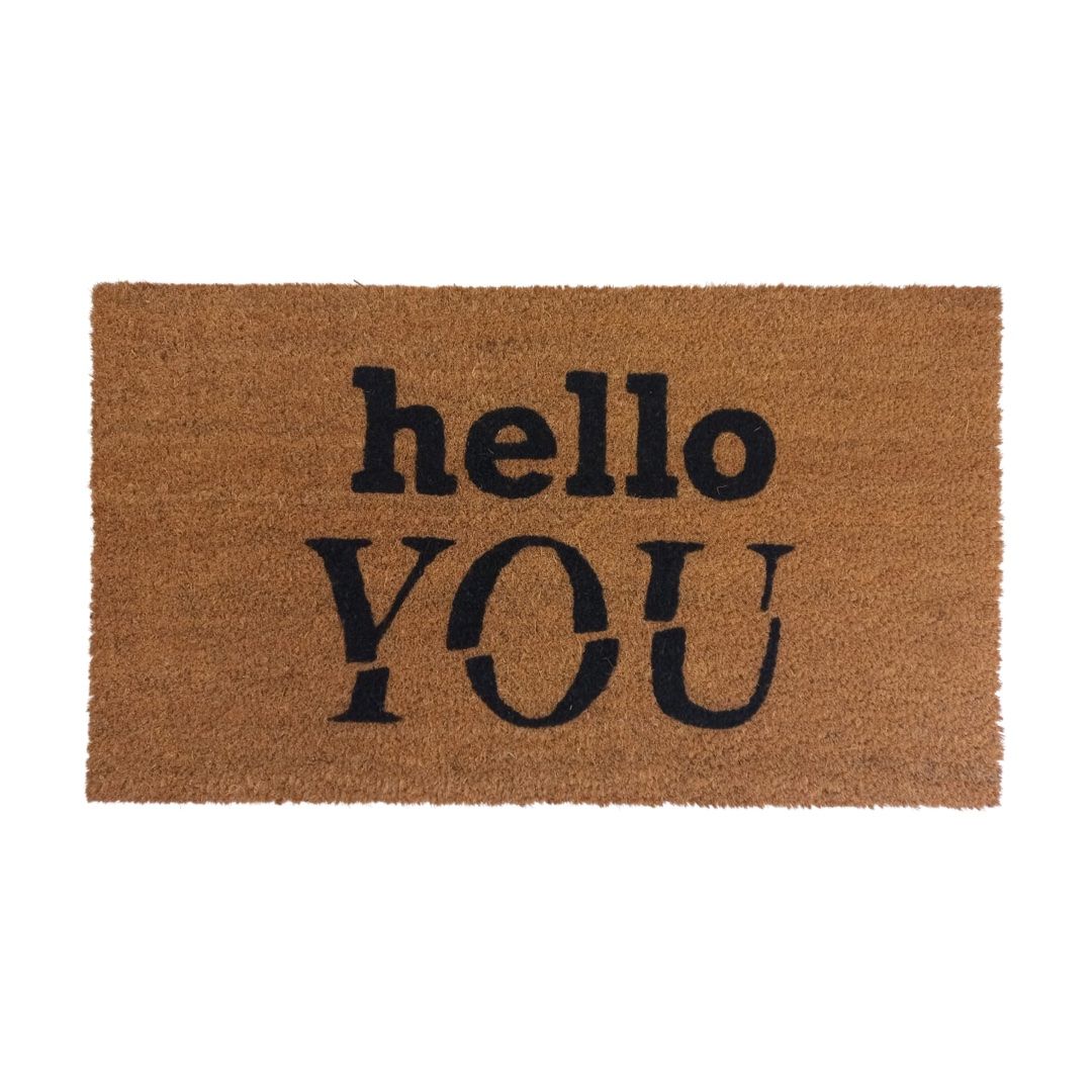 Matnifique Coir Design Doormat - Hallo You 700 x 400 x 14mm