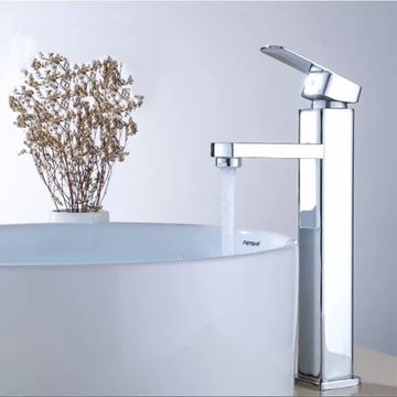 Square Basin Mixer Waterfall Faucet Bathroom Tap F-3605 Chrome