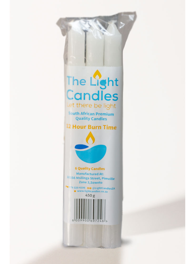 White Household fluted candles
