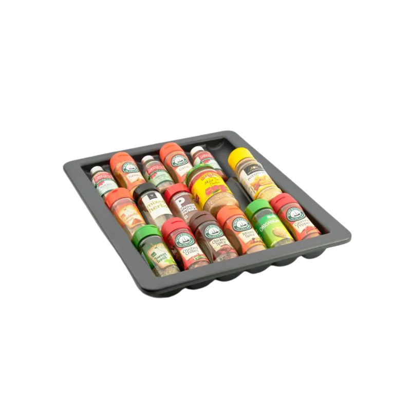 Moulded Spice Tray, Charcoal Plastic, 450mm