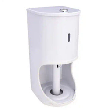 Toilet Roll Holder -2 Tier Lockable & Refillable - Wall Mounted Unit- White