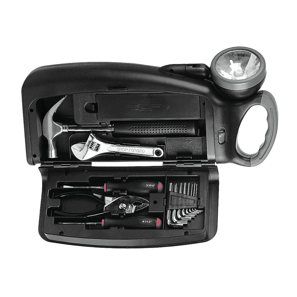 13Pcs Tool Kit With Spotlight And  Blinking Light