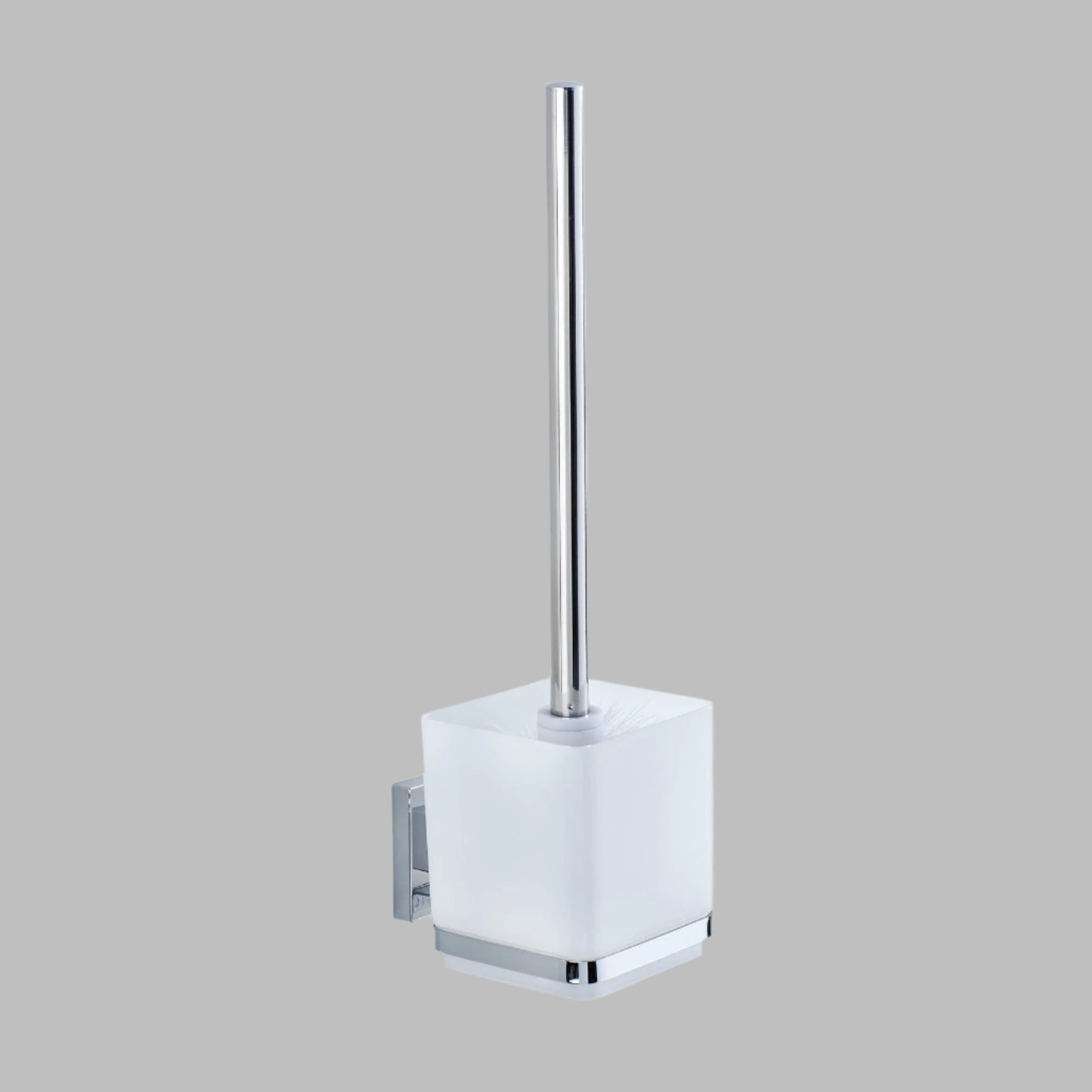 Wenko - Vacuum-Loc Toilet Brush Quadro Range - S/Steel - No Drilling